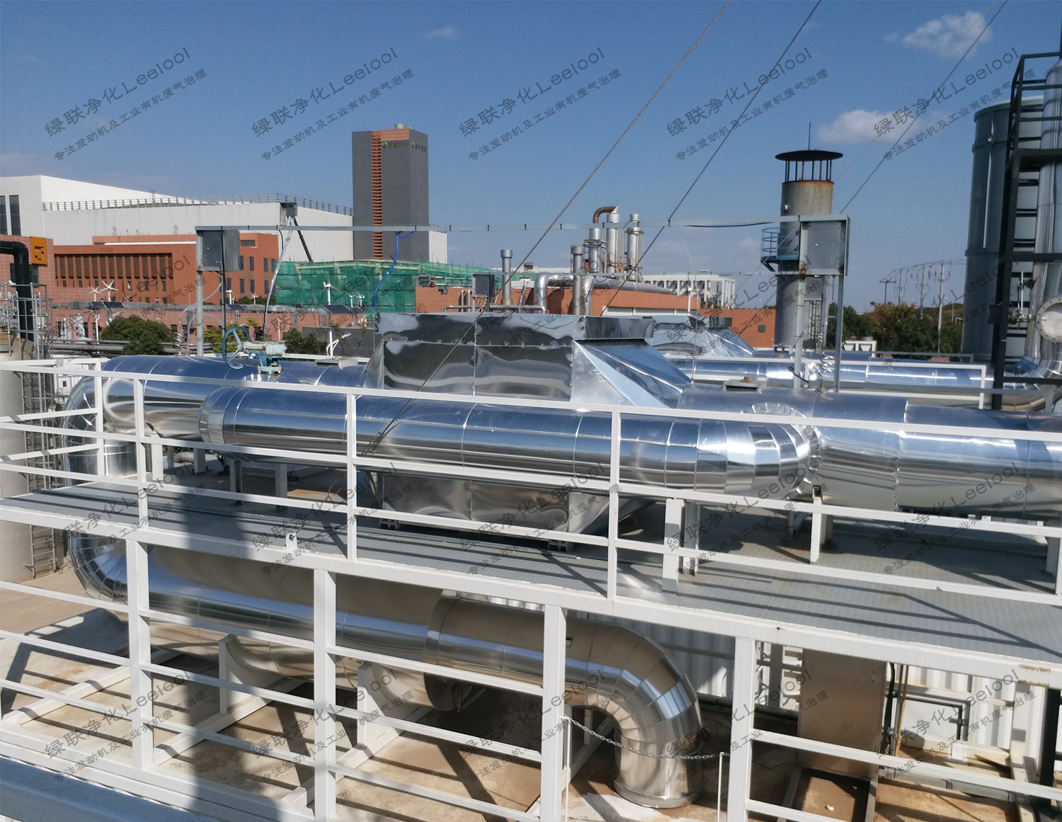 綠聯凈化餐廚垃圾發電廠沼氣發電機組尾氣氮氧化物治理